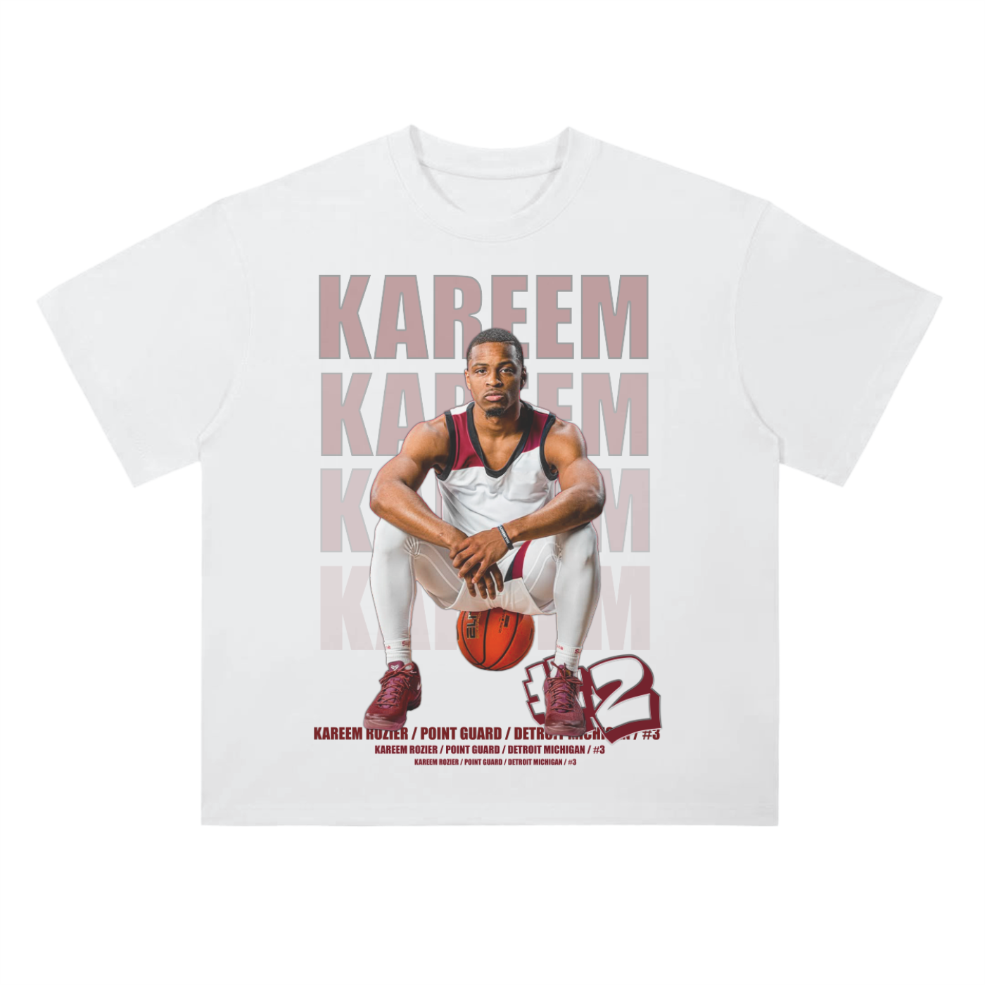Kareem Rozier "#2" Maroon Tee