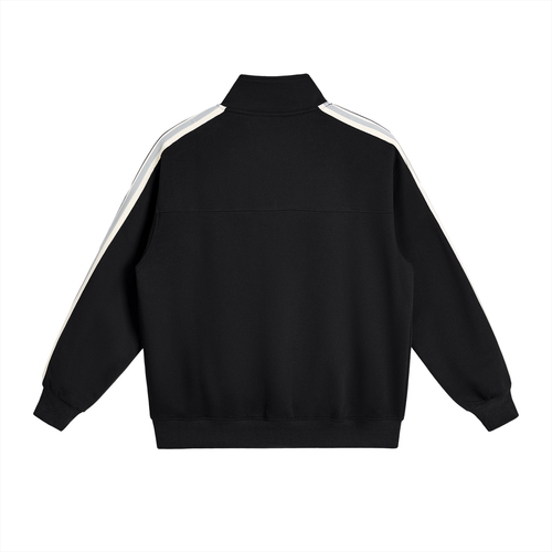 Contrast Side-Stripe Stand Collar Jacket