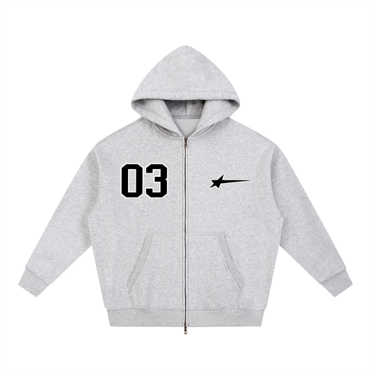 '03 FLOWER GREY HOODIE