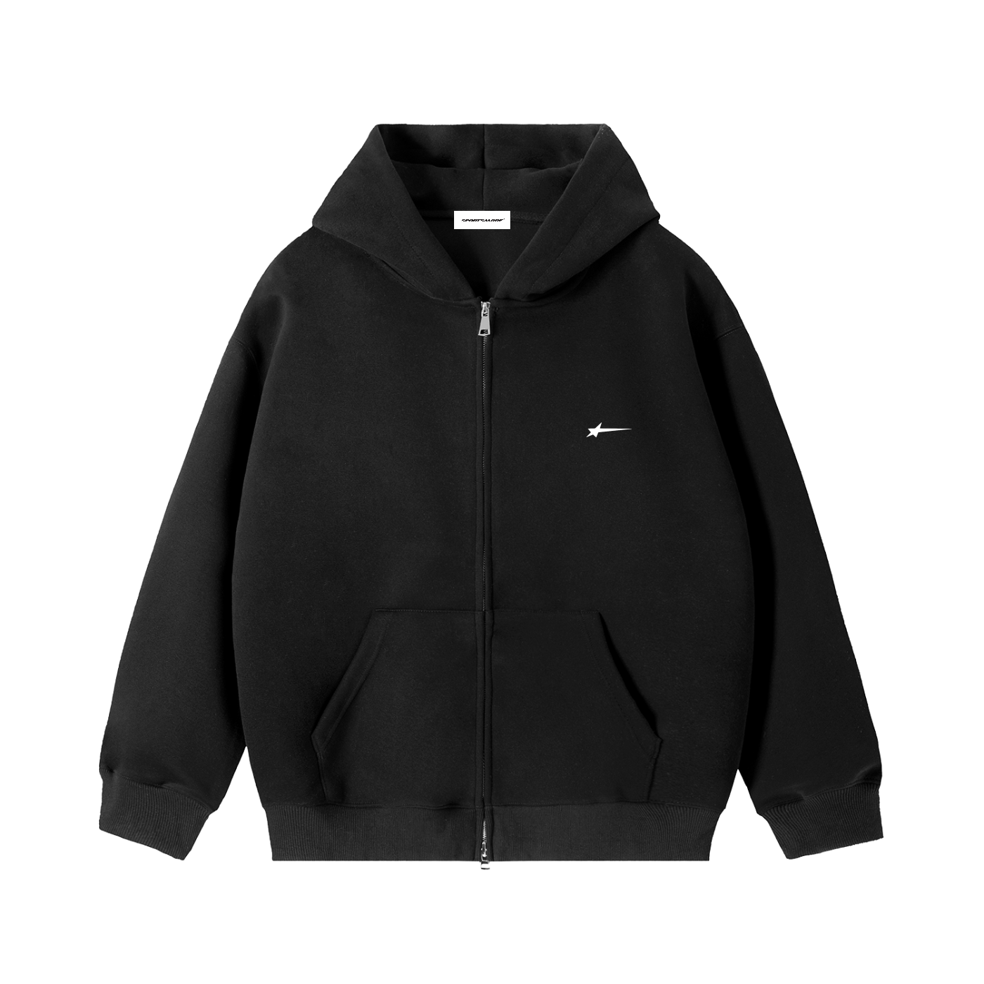 Basic Black Zip-Up