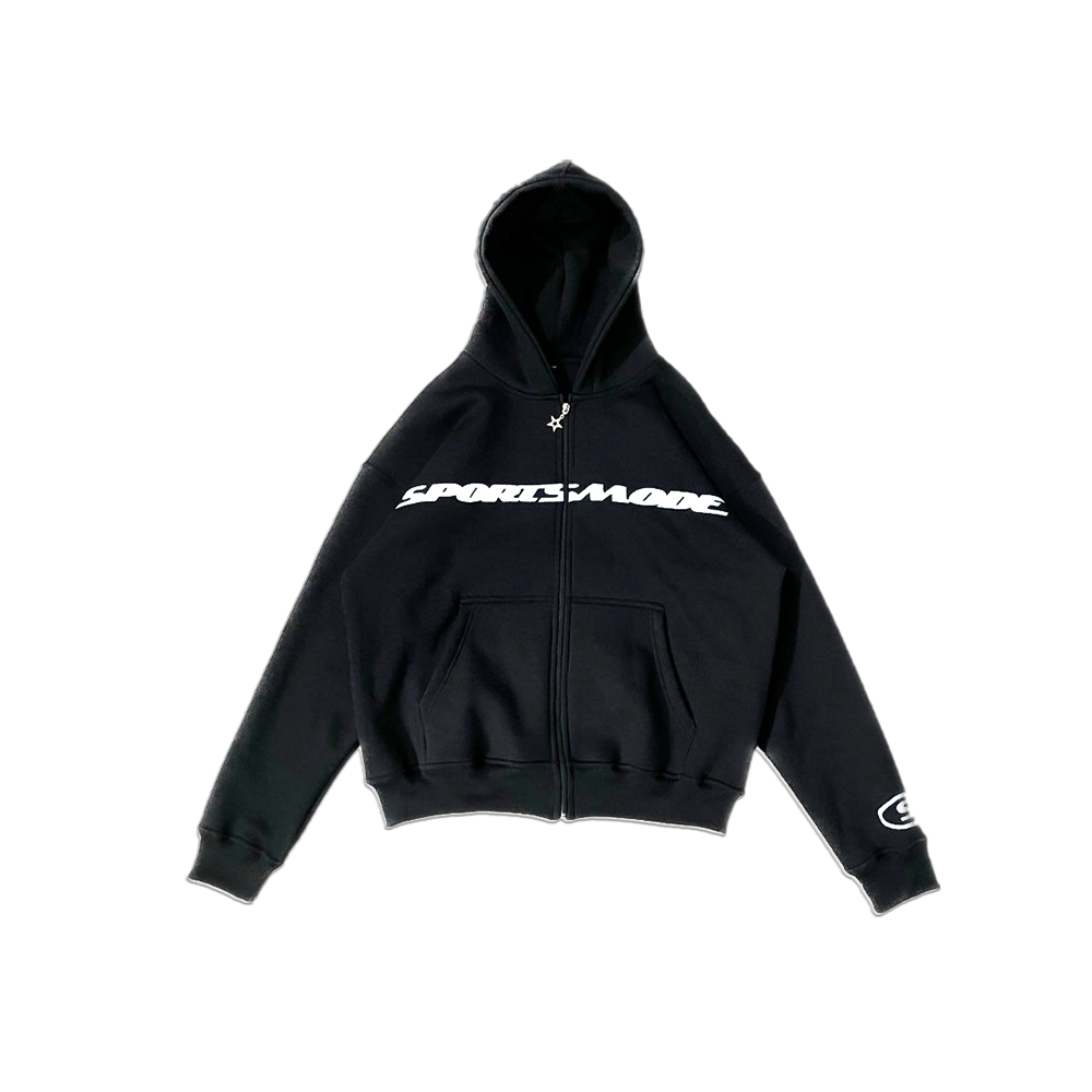 RACER ZIP UP - BLACK